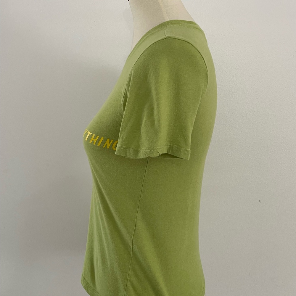 Forever 21 Green Tee with Yellow Text GRATITUDE IS EVERYTHING Sz XS - Picture 4 of 7